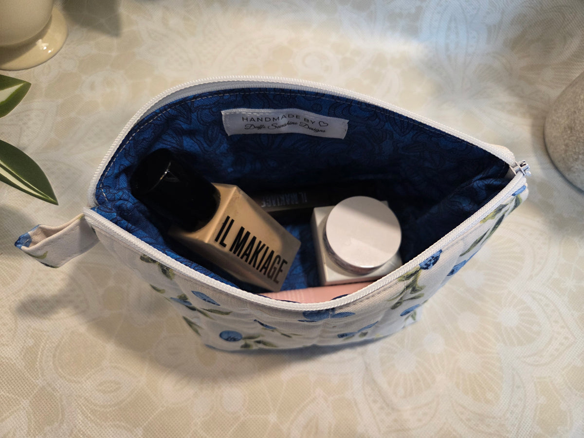 Blueberries Mini Makeup Bag