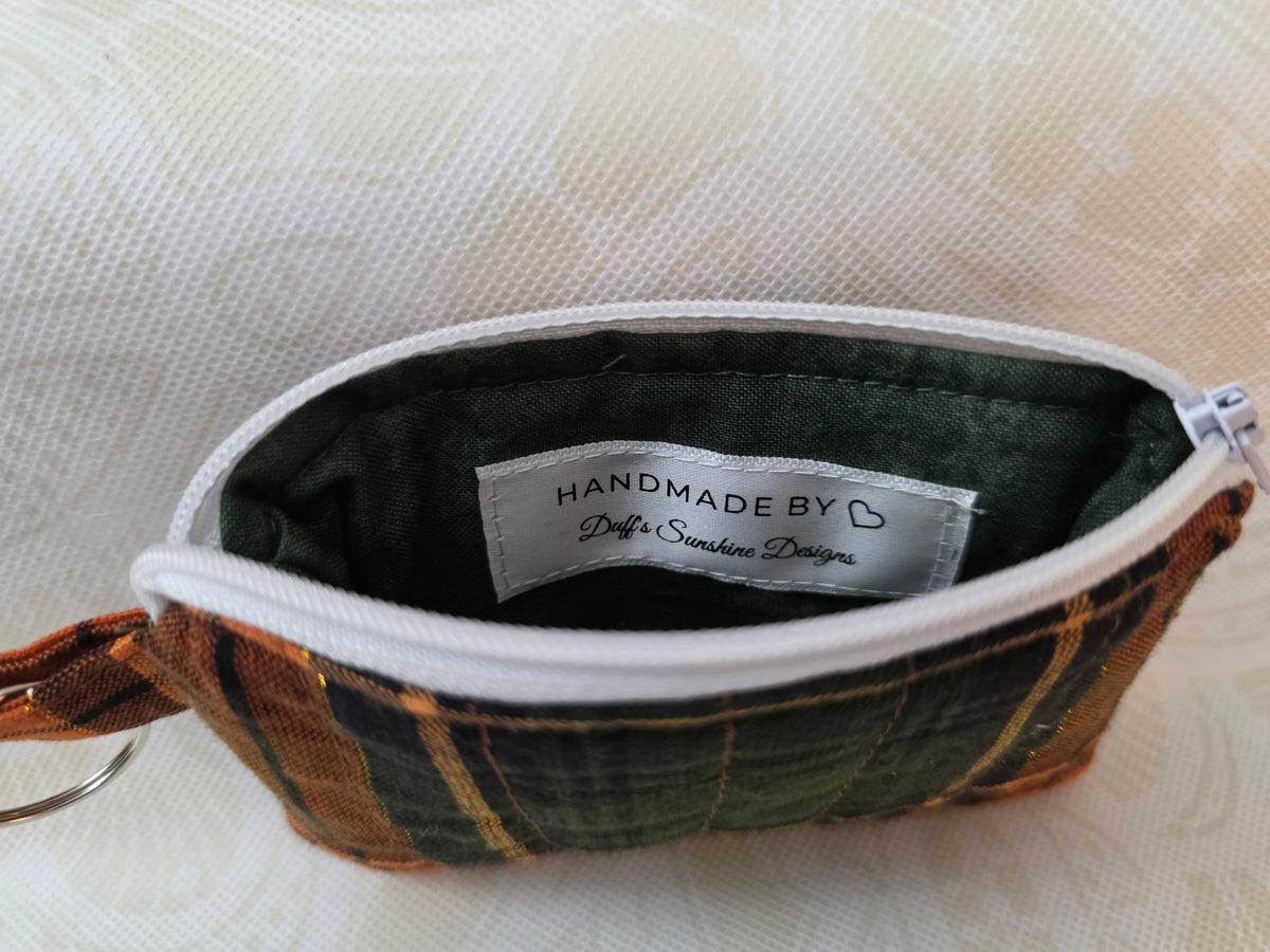Fall Plaid Keychain Wallet