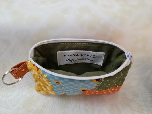 Fall Patchwork Keychain Wallet