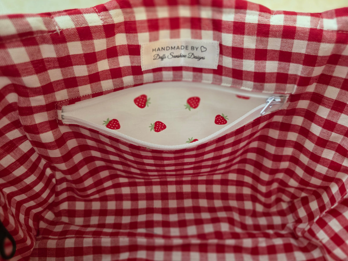 Strawberries and Cream Large Tote Bag