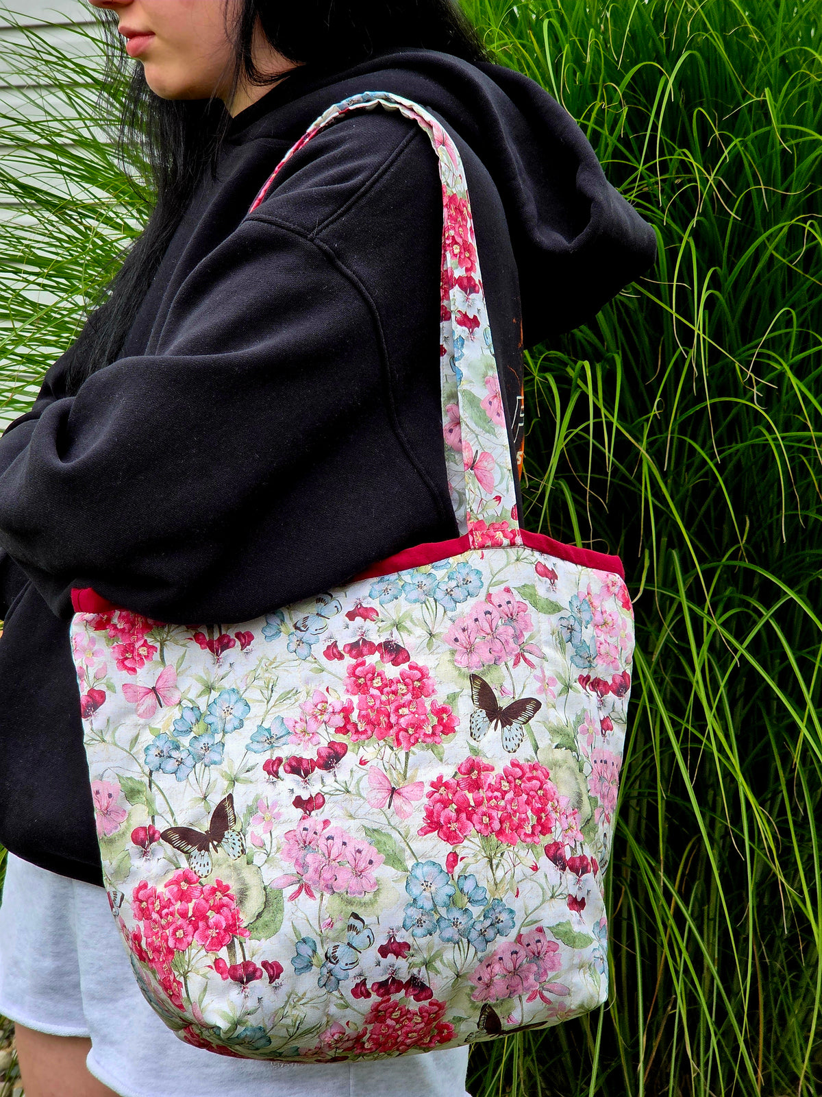 Butterfly Garden Large Tote Bag