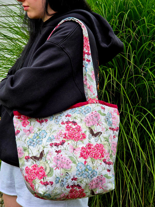 Butterfly Garden Large Tote Bag