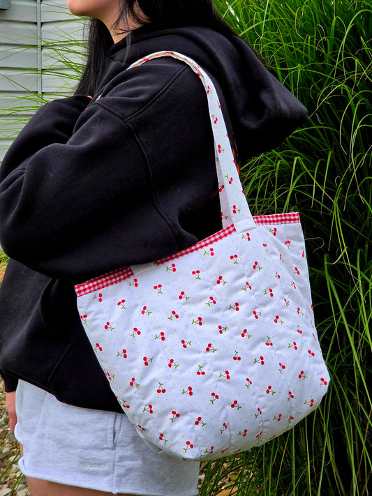 Cherries Large Tote Bag