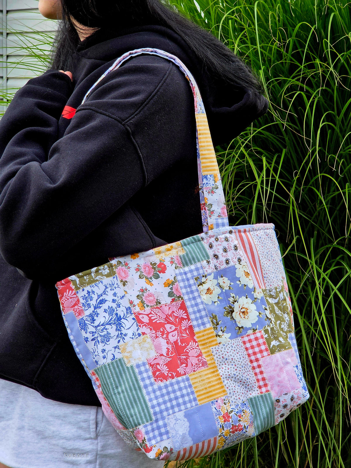 Garden Picnic Large Tote Bag
