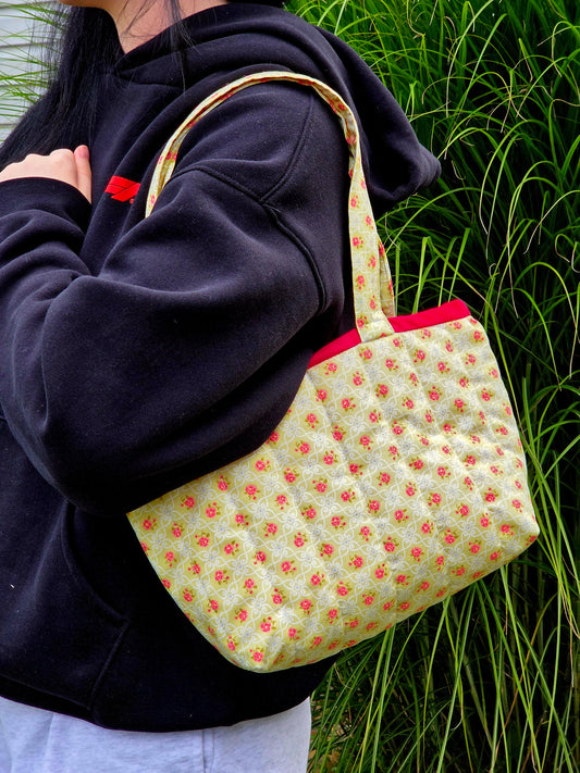Green Memory Lane Small Tote Bag