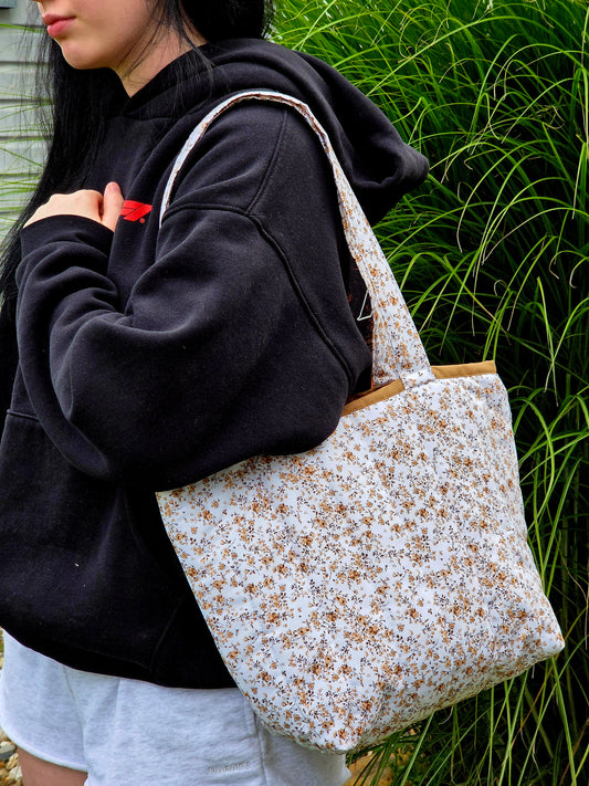 Vintage Blossoms Large Tote Bag