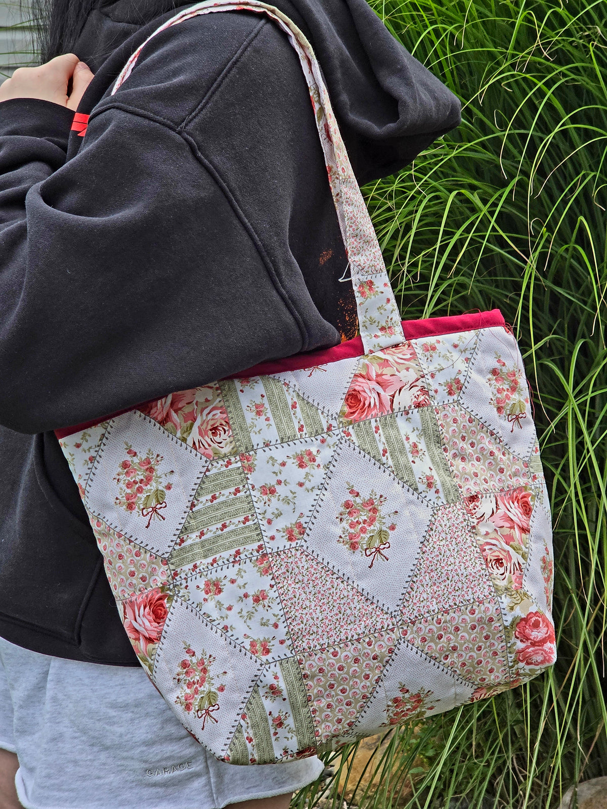 Bows and Blossoms Large Tote Bag