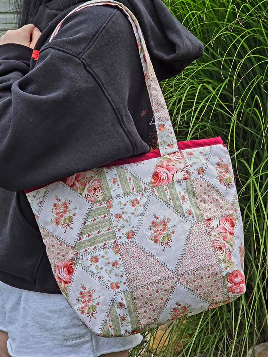 Bows and Blossoms Large Tote Bag