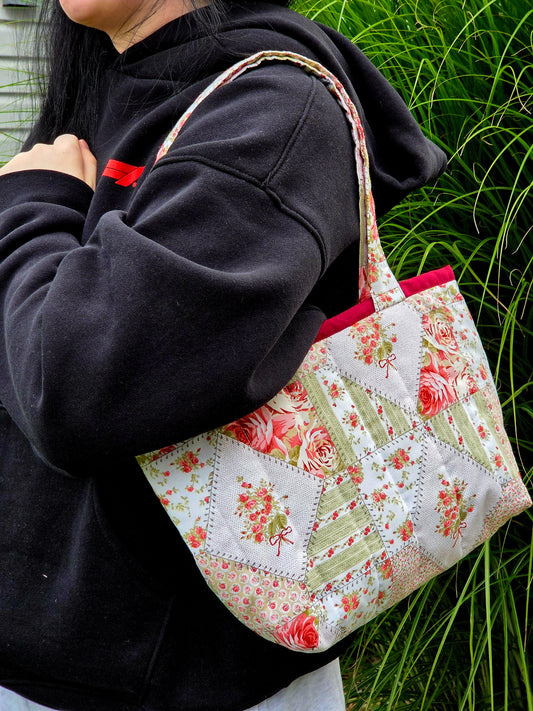 Bows and Blossoms Small Tote Bag