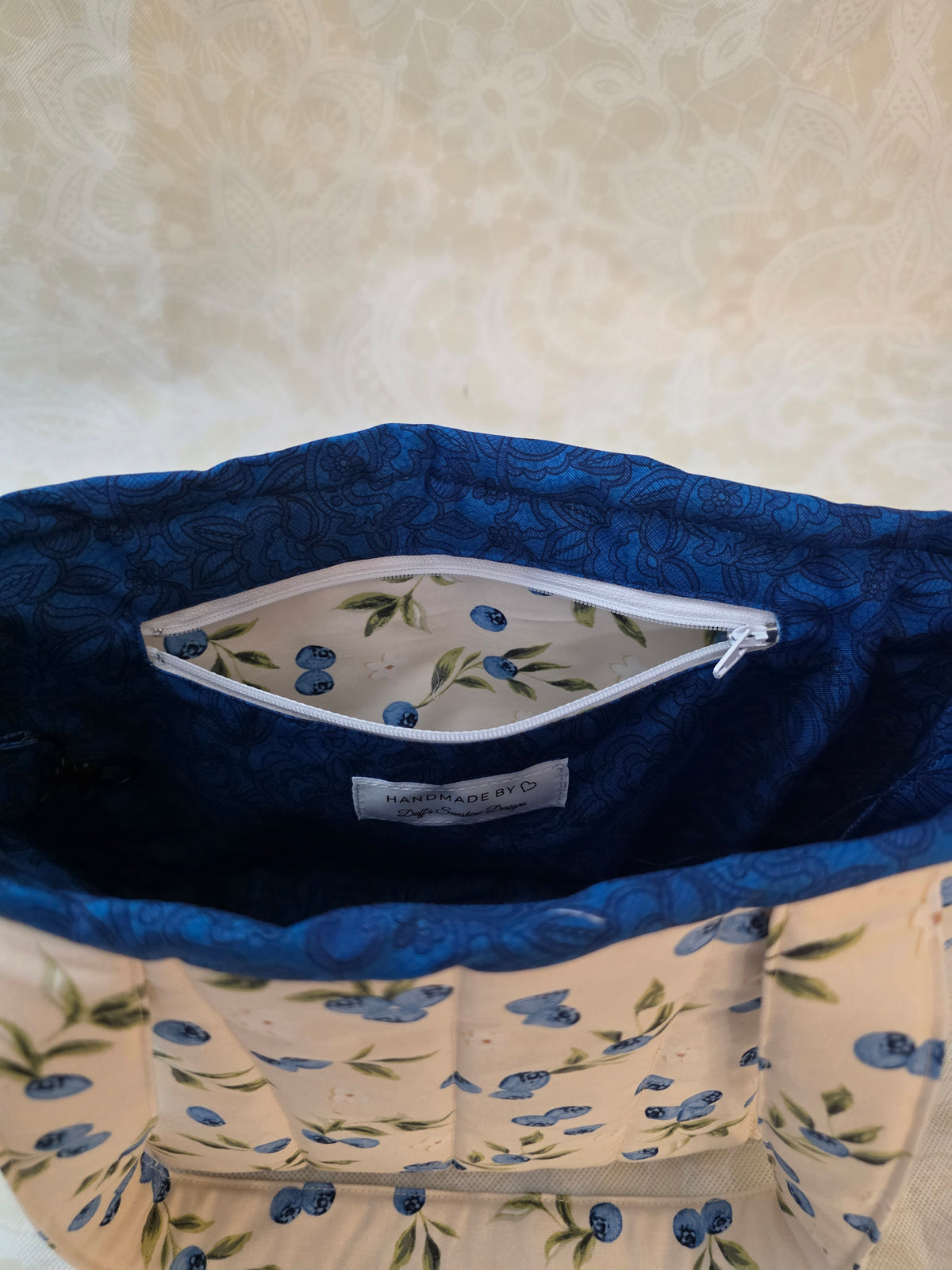 Blueberry Large Tote Bag