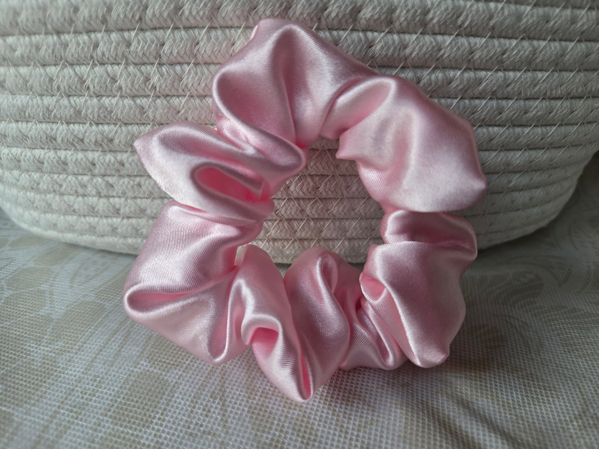 Light Pink Silk Scrunchie