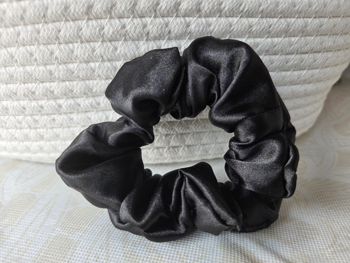 Black Silk Scrunchie