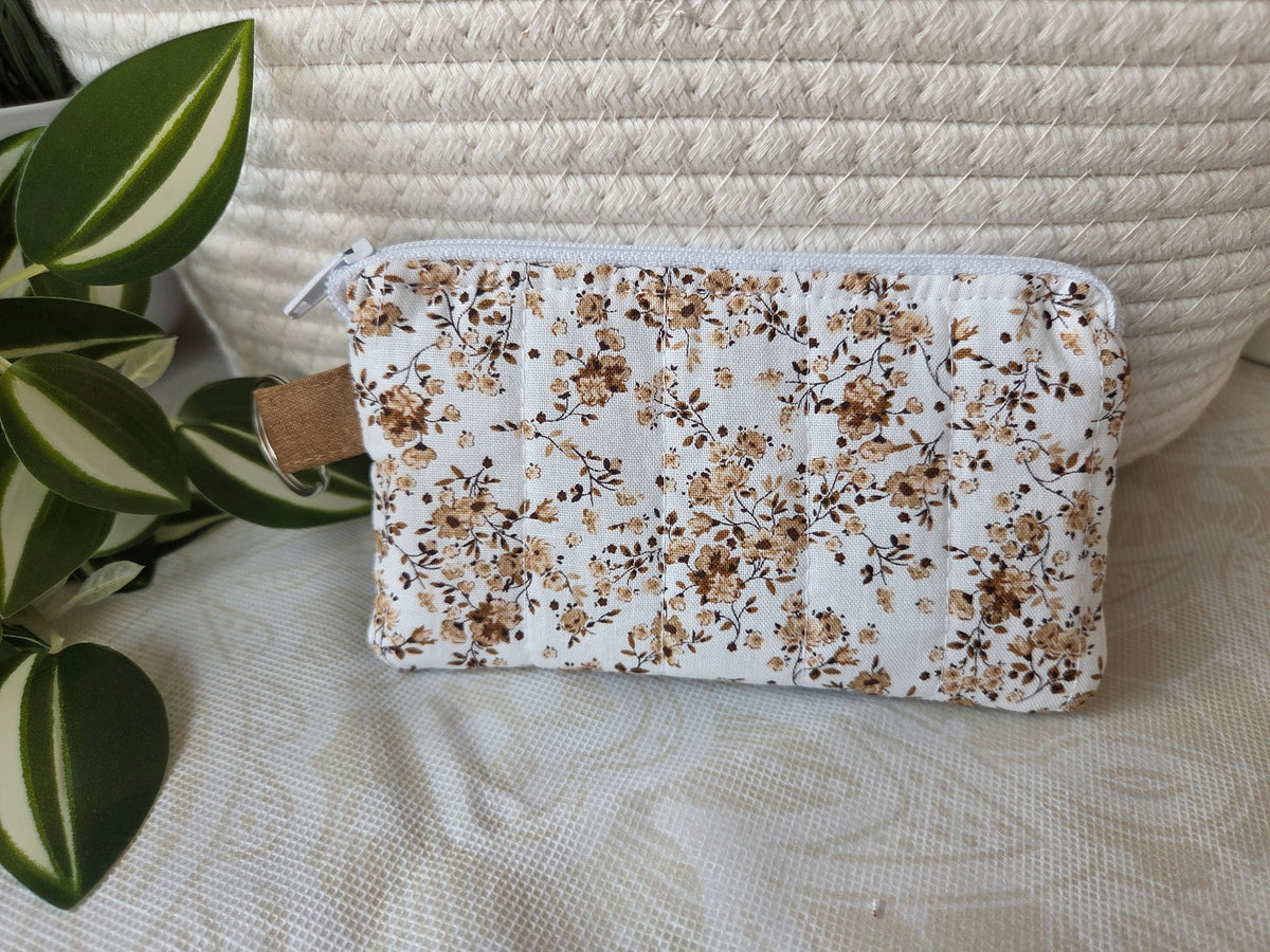 Vintage Blossoms Keychain Wallet