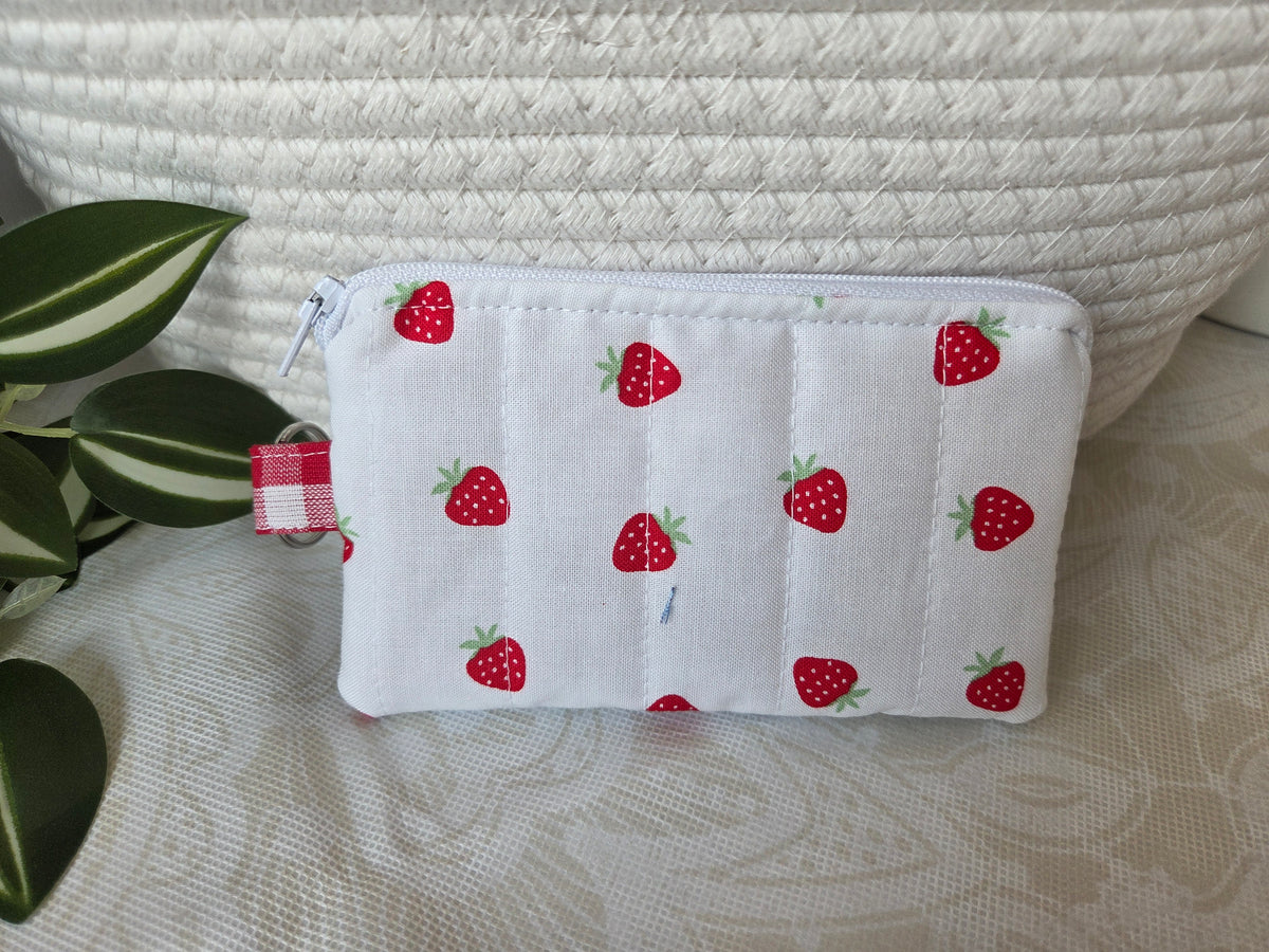 Strawberries and Cream Keychain Wallet