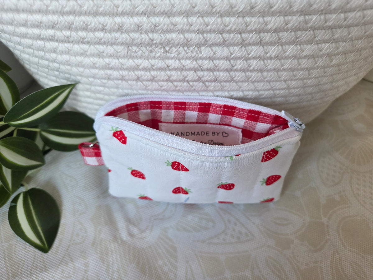 Strawberries and Cream Keychain Wallet