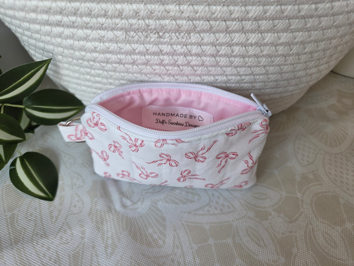 Pink Bows Keychain Wallet