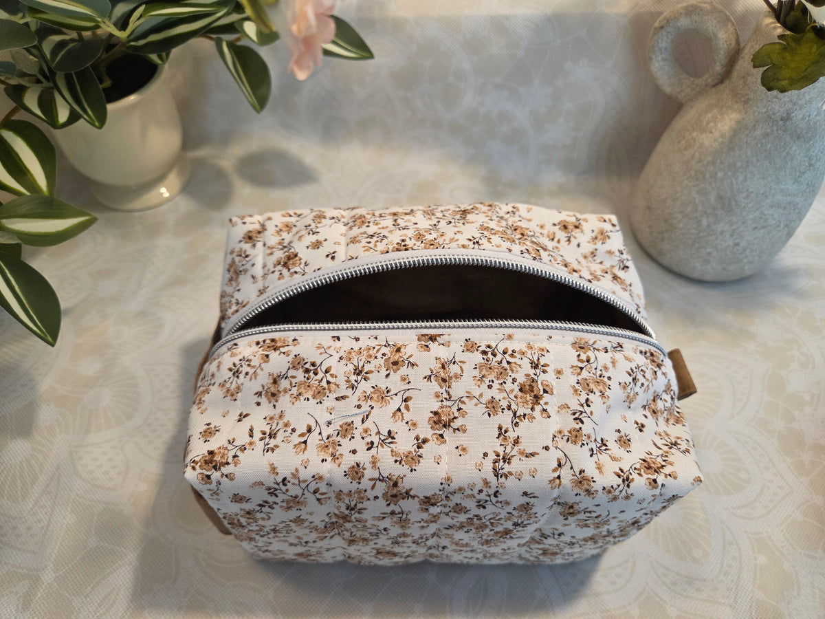 Vintage Blossoms Medium Makeup Bag