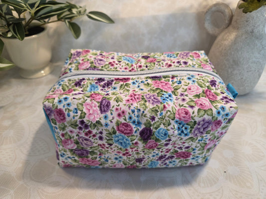 Teal Frenzy Medium Makeup Bag
