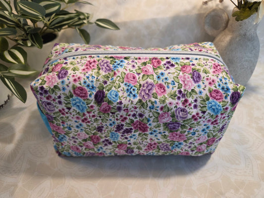Teal Frenzy Large Makeup Bag