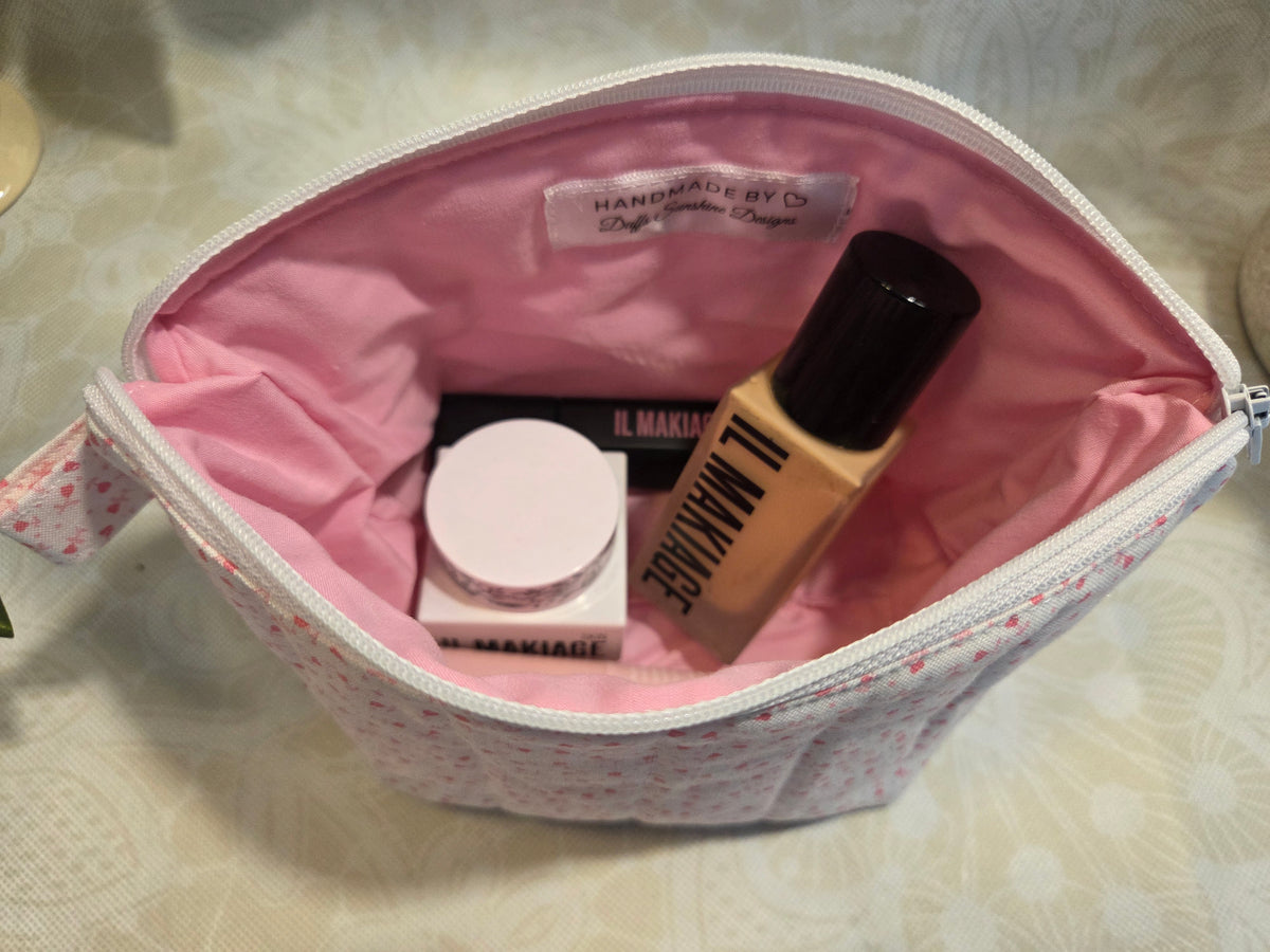 Tiny Hearts Mini Makeup Bag