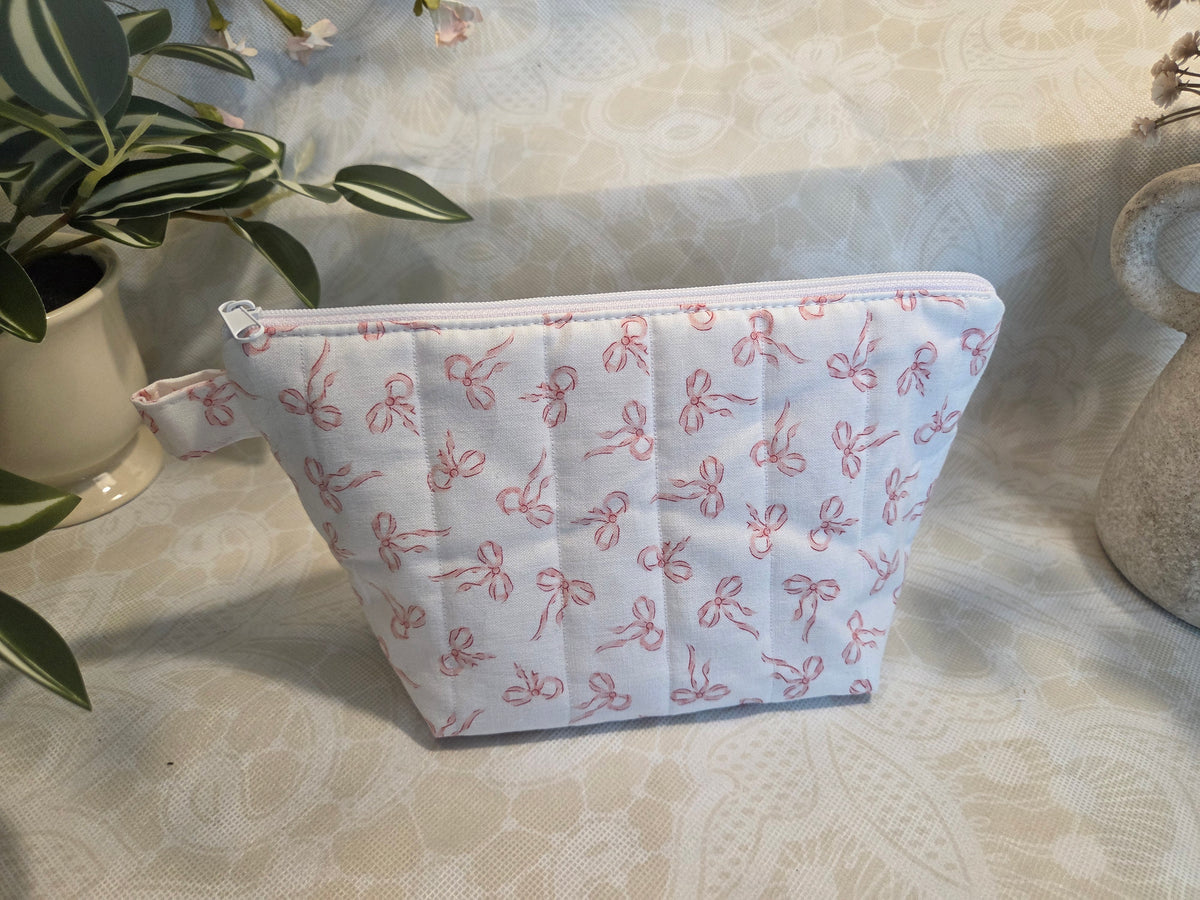 Pink Bows Mini Makeup Bag