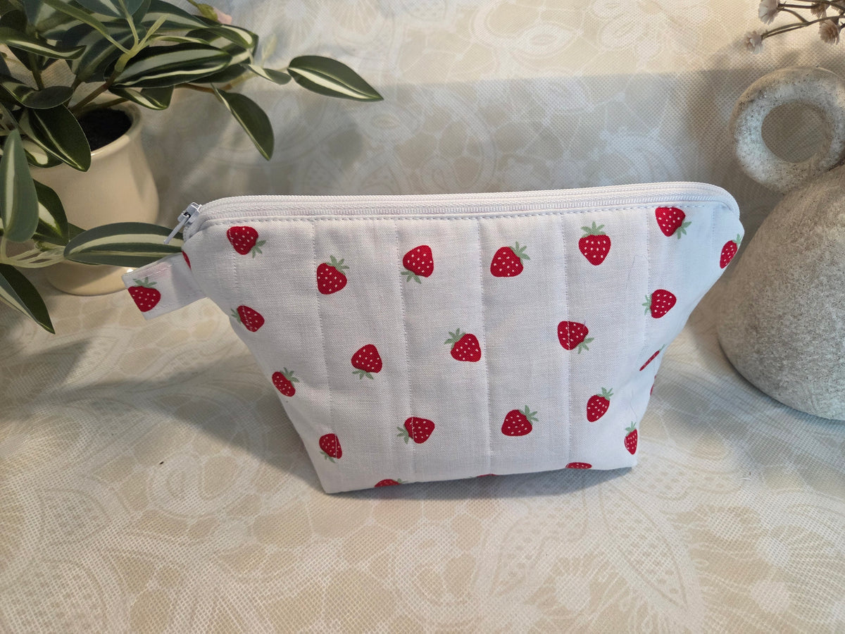 Strawberries and Cream Mini Makeup Bag