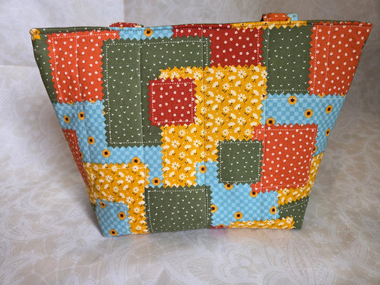 Fall Patchwork Large Tote Bag