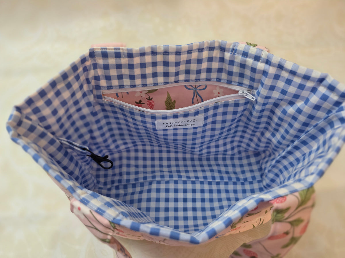 Berries and Bows Large Tote Bag