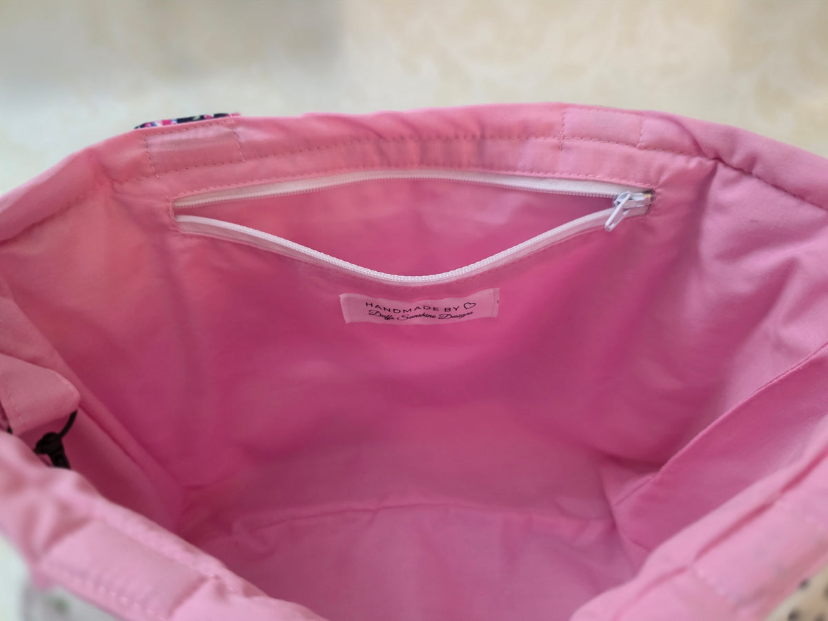 Pink Patchwork Large Tote Bag