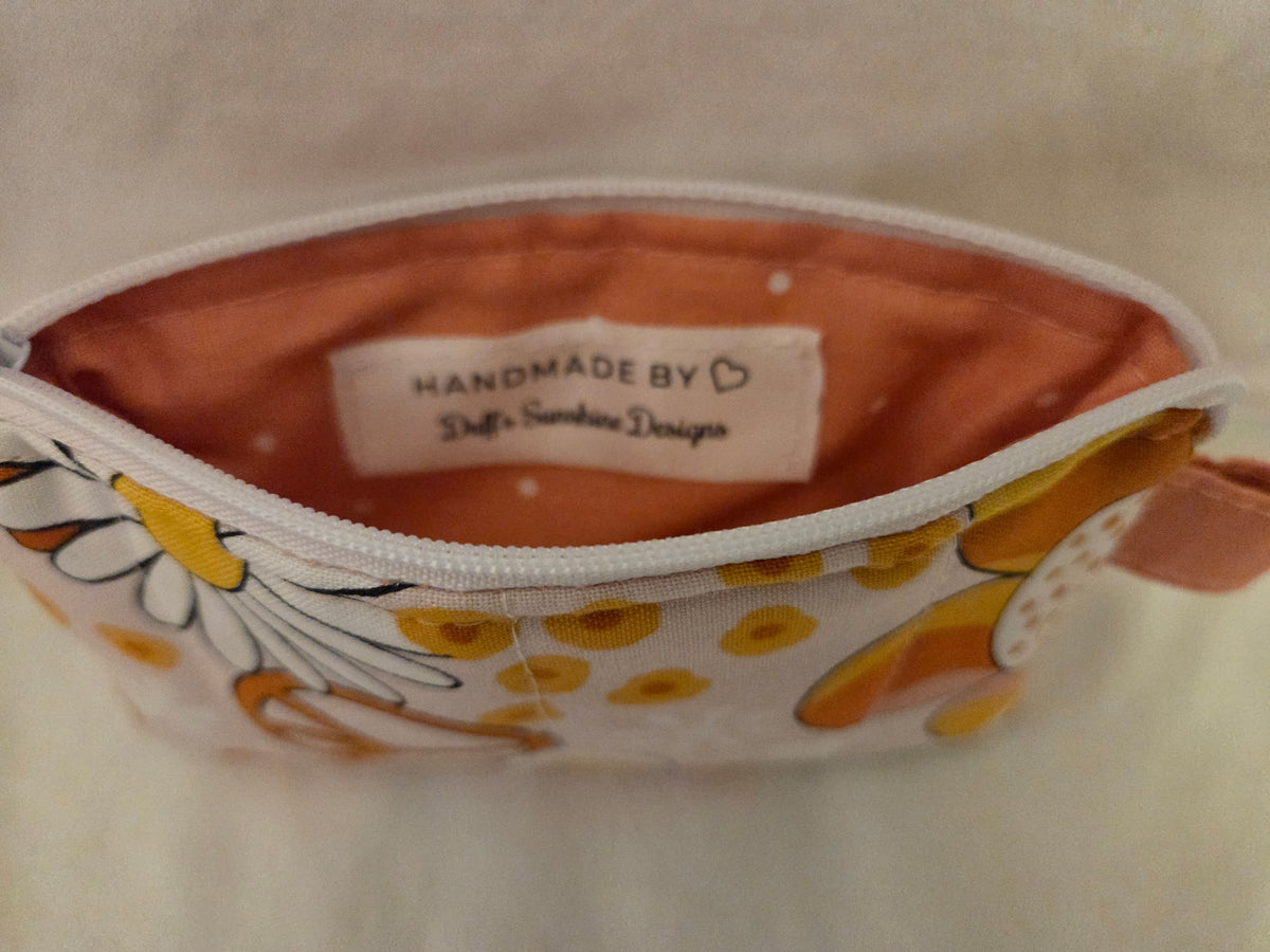 VW Peace and Floral Keychain Wallet