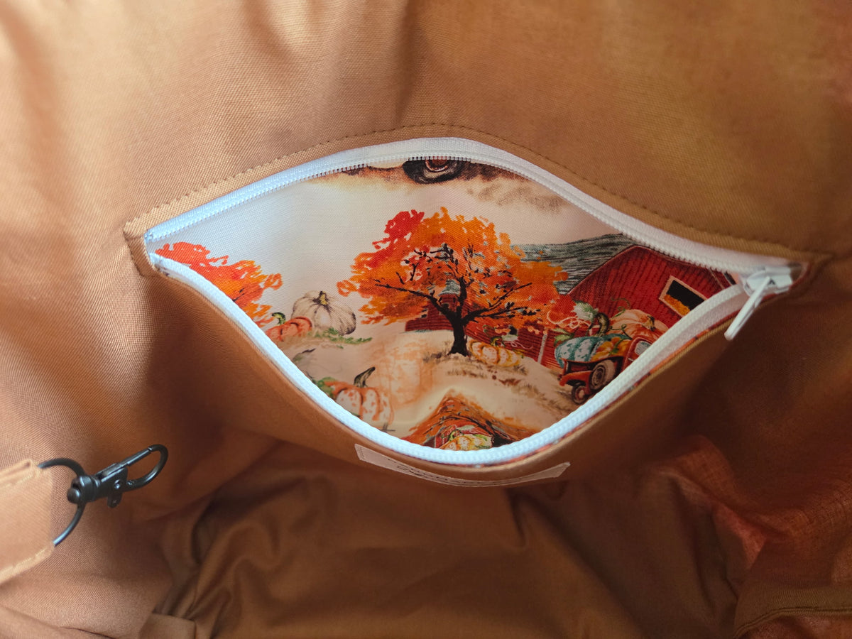 Fall Trucks Large Tote Bag