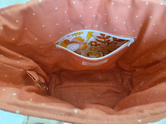 VW Peace and Floral Large Tote
