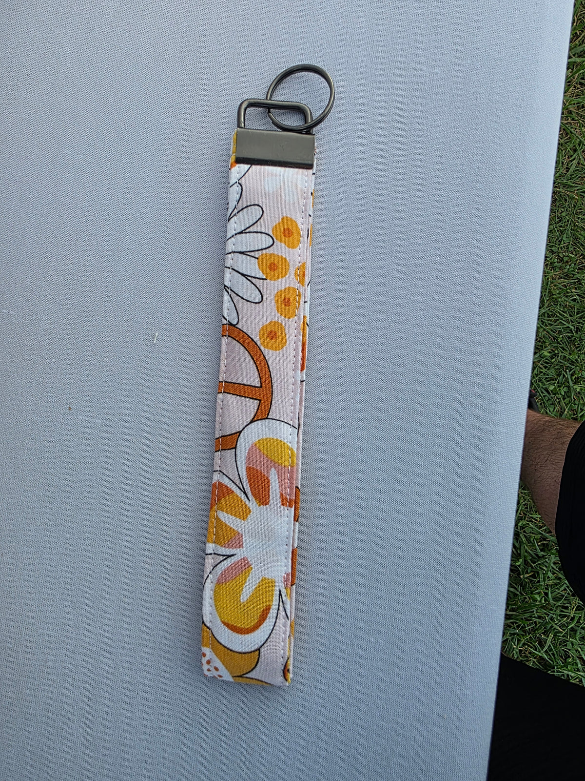 VW Peace and Floral Wristlet
