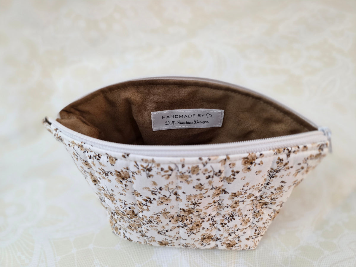 Vintage Blossoms Mini Makeup Bag