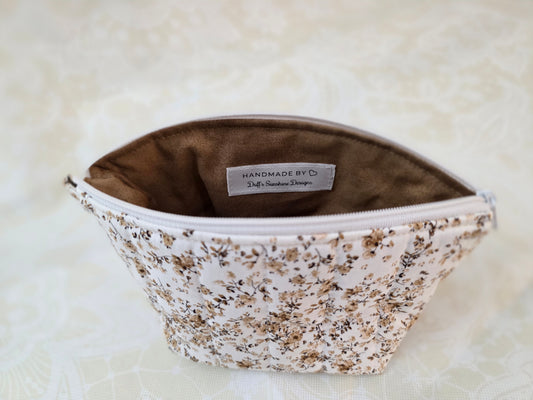 Vintage Blossoms Mini Makeup Bag