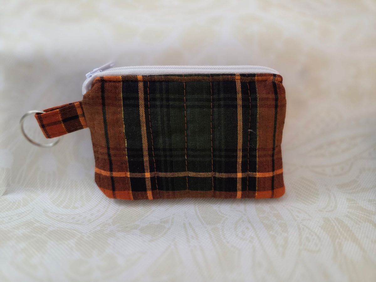 Fall Plaid Keychain Wallet