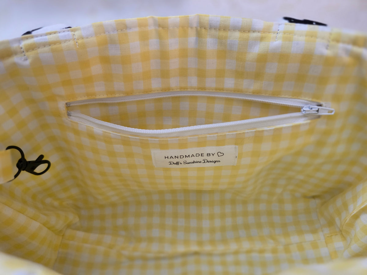 Daisies and Dots Large Tote