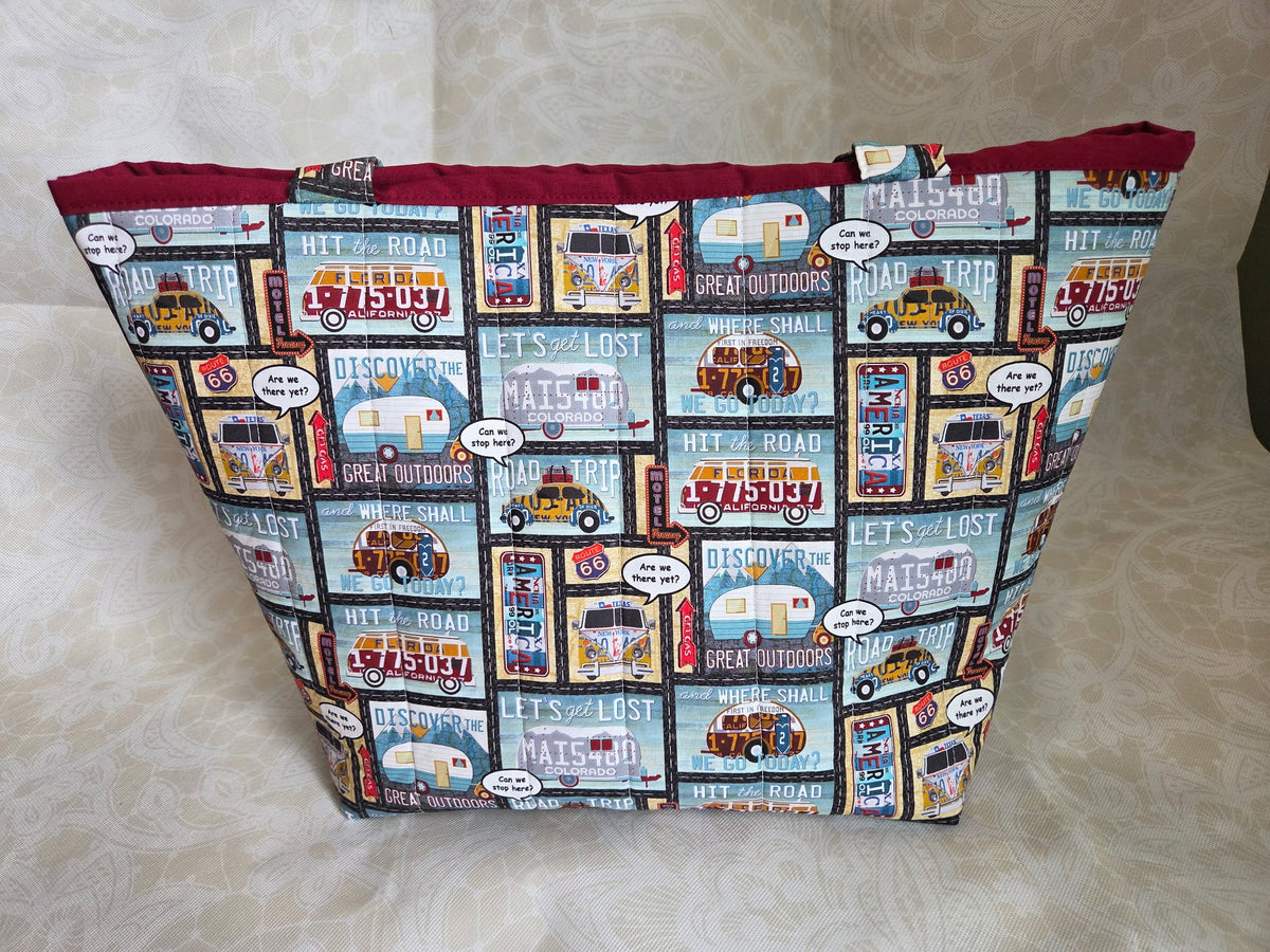 VW License Plate Large Tote